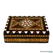 Vintage Traditional Spanish Marquetry Inlaid Storage Box picture