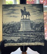 Rare Antique Josiah Wedgwood & Sons Etruria Tile~Washington Statue Public Garden picture