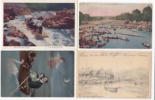 WORLD POSTCARDS OF SHIPS/BOATS; LOT OF 4 picture