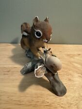 Homco Porcelain Chipmunk w Snail Figurine Masterpiece Collection Vintage 8 in picture