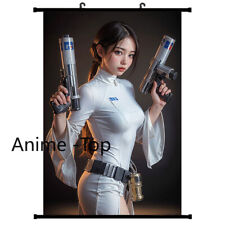 Pop Anime Poster Woman Warrior White Cosplay HD Wall Scroll Painting 60x90cm picture