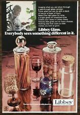 1973 Libbey Glassware Print Ad Canisters Everyone Sees Something Different In It picture