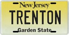 Trenton New Jersey Aluminum License Plate picture