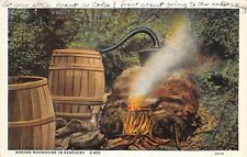 Making Moonshine in Kentucky KY Moonshine Still Linen Postcard 5438 picture
