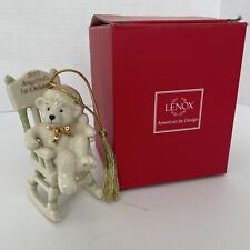 Lenox Baby's First Christmas Bear in Rocking Chair Ornament - Personalized picture