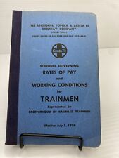 1956 Atchison Topeka Santa Fe Railway Co Schedule Working Cond Trainmen Railroad picture