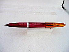 Sheaffer Vintage Fineline Pocket Ball Pen-l950's--Red with gold cap--Seldom used picture