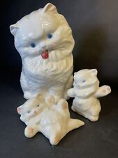 Vintage 1984 Persian Mommy Cat and Two Adorable Kittens. picture