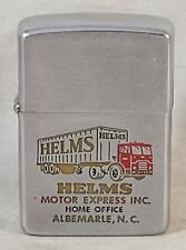 Vintage 1960s Helms Motor Express Trucking Zippo Lighter picture