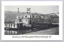 Postcard Showboat At Monongahela Wharf Pittsburgh Pennsylvania  B&W Chrome picture