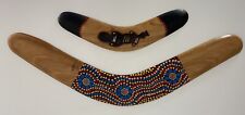 2pc Wijikura Australia Aboriginal Hand Painted Art~Wood Boomerangs18