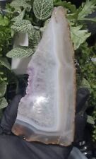 Natural  Banded Agate With A Pinch Of Amethyst 198g Slab picture