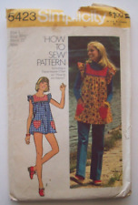 70's smock top and pants bikini shorts pattern 5423 size 6 picture