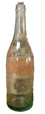 Vintage Ginger Ale Bottle Embossed Saegertown Old Style Green Glass 11.5