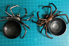 Lot 2 Halloween Decor Plastic Spider Candy Candle Toy Pumpkin Display Tray New picture