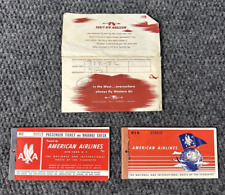 (2) 1940s American Airlines Plane Ticket Stub LA San Francisco Washington Hupp picture