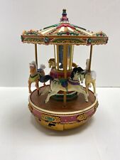 1999 Mr. Christmas “Christmas Go Round” Carousel Horses Spin & Play 15 Carols picture