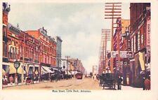 Main St Little Rock Arkansas c1905 UDB Ice Cream, Dentist Signs Postcard 9425 picture