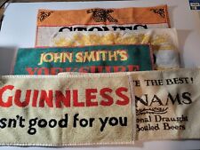 Vintage Antique Bar Rags Lot Of 5 Guinness Adnams John Smith Yorkshire 1960s? picture