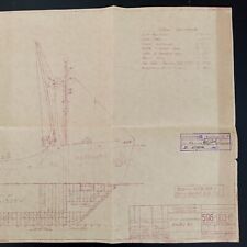 Large Mechanical Drawing Russian Language Cargo Industrial Ship Plans picture