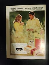 Raleigh Cigarettes Ad 1972 Man Woman Field Vintage Magazine Print picture
