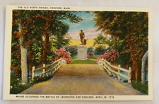 Vintage Postcard The Old North Bridge, Concord, Massachusetts picture