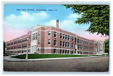 c1940s New High School, Muscatine Iowa IA Unposted Vintage Postcard picture
