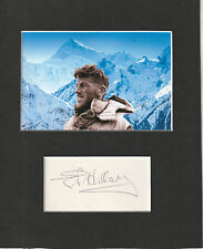 Sir Edmund Hillary signed matted with photo frame size 8x10 COA D23 picture