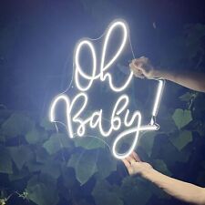Large Oh Baby Neon Signs,Light Up Sign for Wall Decor 12V Reusable LED Neon S... picture