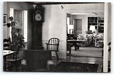 1950s NEW LONDON NH NEW LONDON INN INTERIOR ANTIQUES CLOCK TABLE POSTCARD P2145 picture