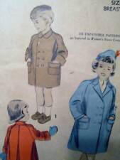 Vtg ADVANCE 5466 CHILD COAT BOY GIRL Pattern Sewing 1950s UNCUT UNPRINTED Sz6 B2 picture