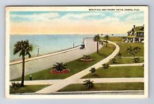 Tampa FL-Florida, Bay Shore Drive, Antique, Vintage c1923 Postcard picture