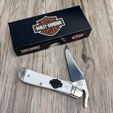 CASE XX Knives Harley-Davidson Russlock 52249 Pocket Knife White Handle picture