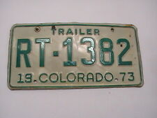 Vintage 1973 Colorado License Plate Tag Auto Car Rat Rod Man Cave Trailer picture