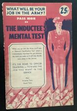 Rare 1942 “THE INDUCTEE’S MENTAL TEST” Vintage U.S. ARMY Booklet picture
