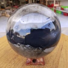1175g RARE Natural blue Volcanic Rock agate Sphere Quartz Crystal Ball Healing picture