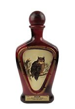 Vintage Jim Beam J Lockhart Horned Owl Red Decanter Bourbon Whiskey 750ml Bottle picture