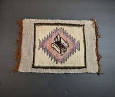 Vintage Hand Woven Wool  Altar Mat Dollhouse Rug Made In Peru 17x10