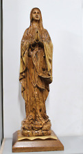 Olive Wood Virgin Mary holy land hand made picture