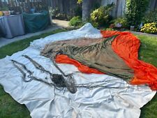 VIETNAM ERA 28 FT. MILITARY 4 COLOR C-9 PARACHUTE CANOPY W/ LINES AND HARDWARE picture
