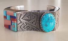 Richard Tsosie Navajo, Mint/Vintage/Large/Sterling/Dimensional/Unisex Bracelet picture