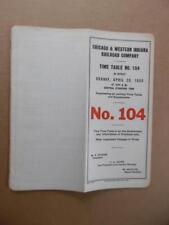 1953 Chicago & Western Indiana Railroad Co Employee Timetable 104 CWI Vintage picture