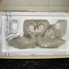 Vintage Lenox Wedding Promises Forever Yours Swans Porcelain Figurine 1999 picture