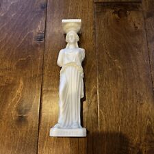 Greek Statue Kapyatie Caryatid Alabaster  10 Inch picture