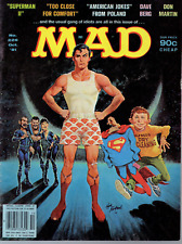 Mad Magazine unfolded back Oct 1981 #226 fine Alfred E Newman Takes on Superman picture