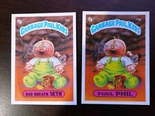1985 Topps Garbage Pail Kids GPK Series 2 Bad Breath Seth 70a & Foul Phil 70b  picture