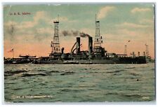 1911 U.S.S. Idaho Virginia Soldier Mail Steamer Battleship World War VA Postcard picture