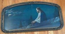 Vintage Jesus Christ Mt Mount Olives Jerusalem Print Vilas Mages Frame 31x17 picture