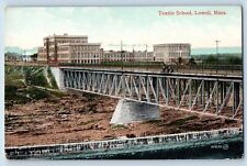 Lowell Massachusetts MA Postcard Textile School Exterior Building c1910 Vintage picture