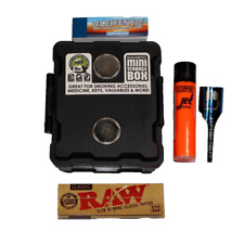 Travel Smoking Kit Magnetic Case Raw 1 1/4 Papers Element Tips Kasher Clipper picture